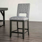 Transitional Style 2pc Counter Height Chair Padded Seat And Back Blue Gray Finish Dining Room