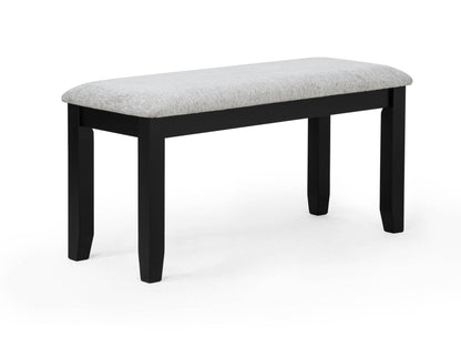 6 Piece Dark Gray Dining Table Set Seats 6