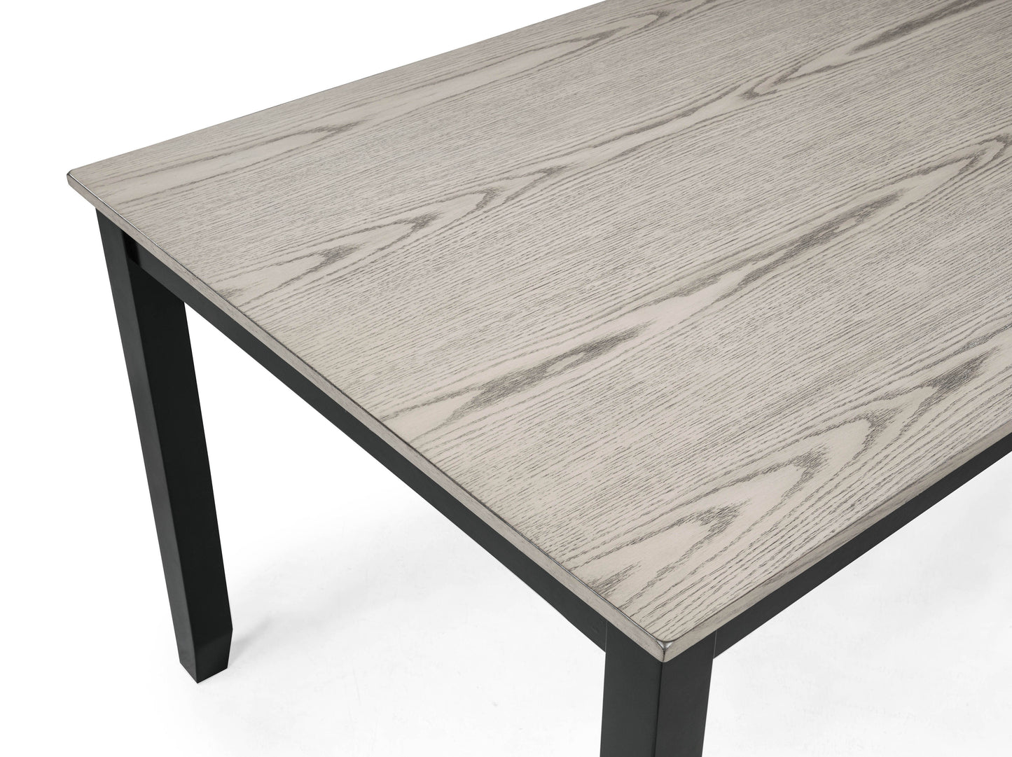 6 Piece Dark Gray Dining Table Set Seats 6
