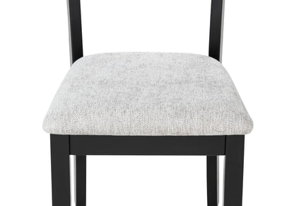 6 Piece Dark Gray Dining Table Set Seats 6