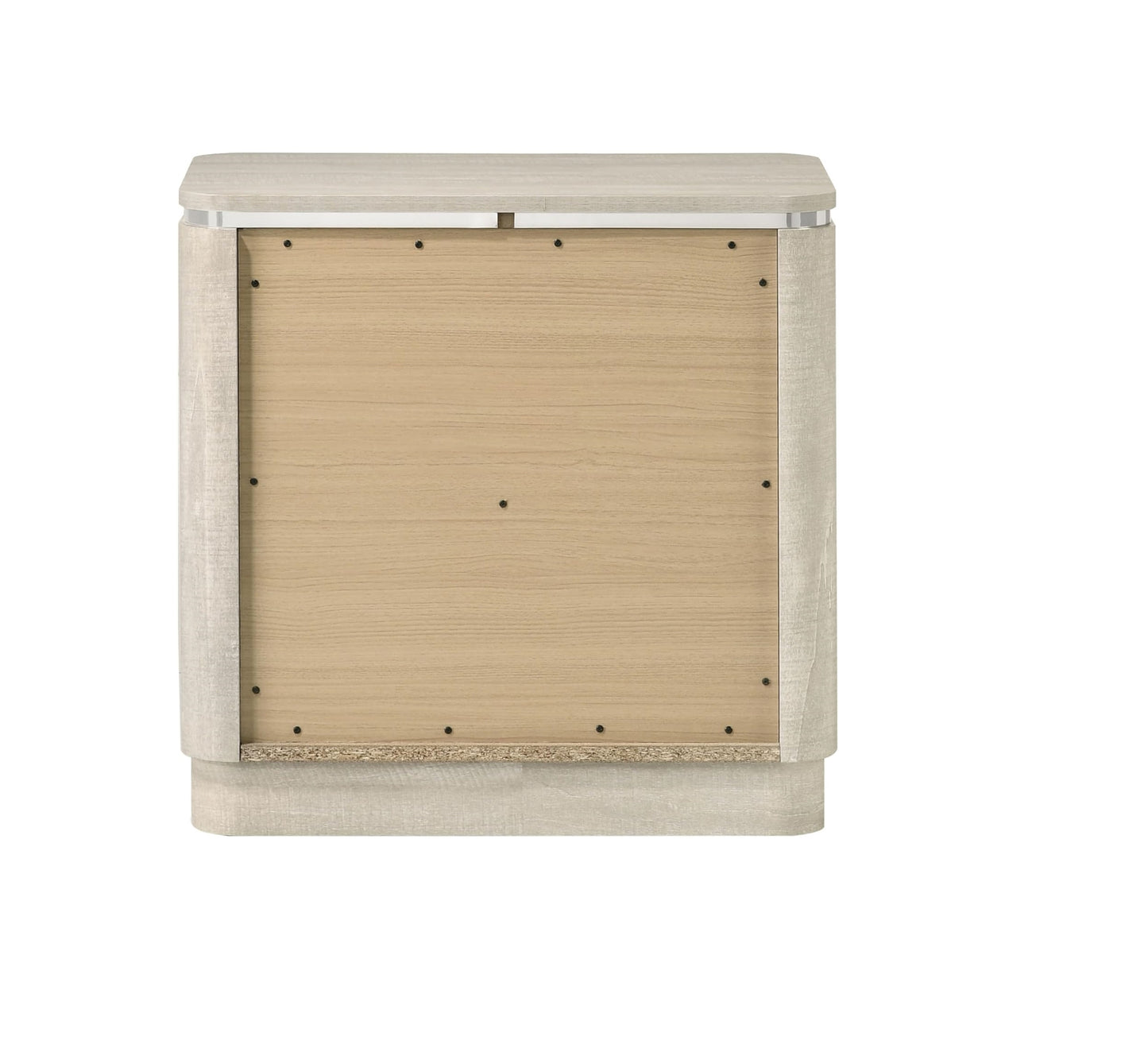 Grey Mix 2 Drawer Nightstand Contemporary Style for Bedroom