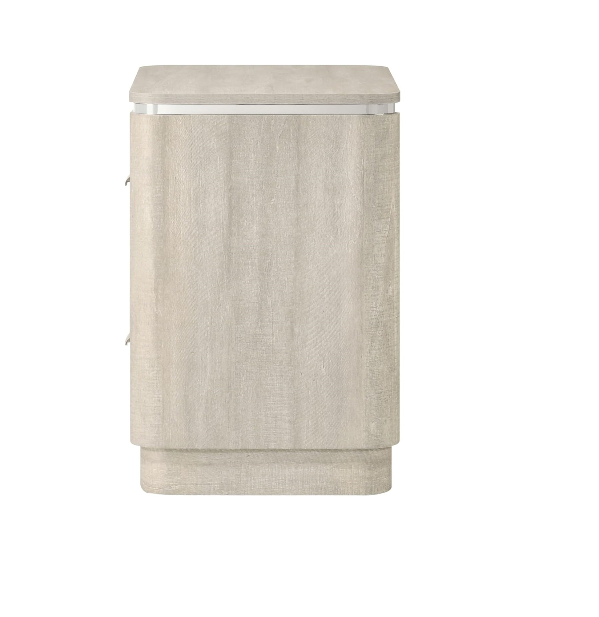 Grey Mix 2 Drawer Nightstand Contemporary Style for Bedroom