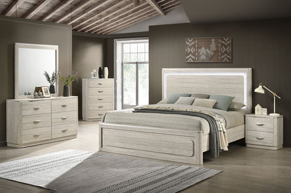 Grey Mix 2 Drawer Nightstand Contemporary Style for Bedroom