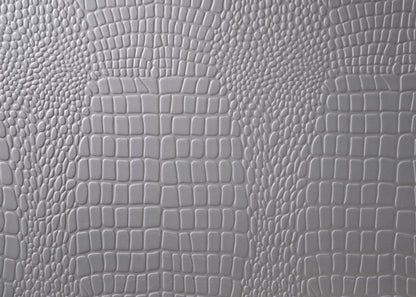 Queen Panel Bed - Beige, Silver Faux Leather for Bedroom