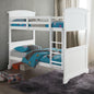 Transition Twin Full Bunk Bed White Finish Plank Style And Bracket Feet