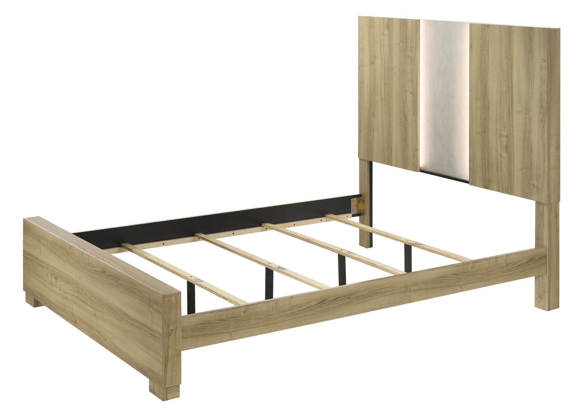 Driftwood Wood Queen Bed Frame - Contemporary Bedroom