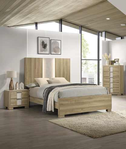 Driftwood Wood Queen Bed Frame - Contemporary Bedroom
