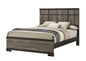 1pc Contemporary Queen Panel Bed Panel-style Headboard Gray Ebony Finish Wooden