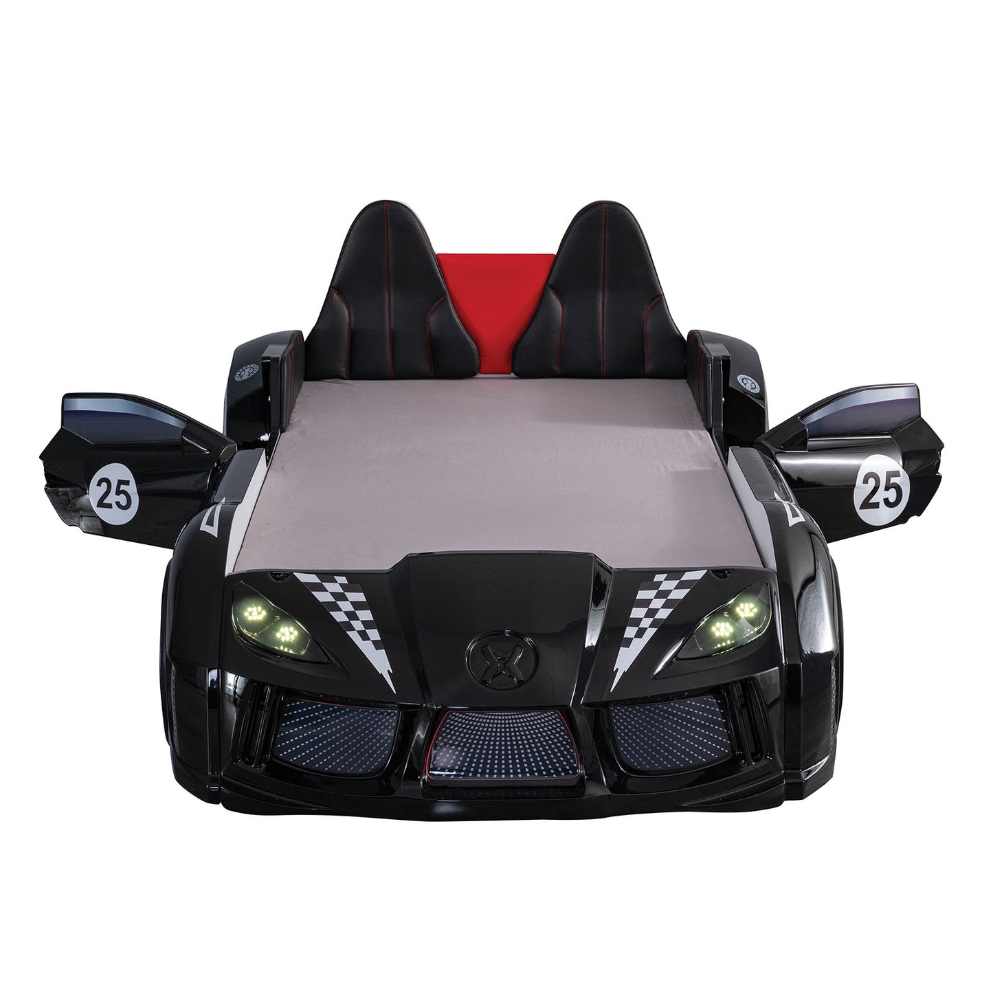 Black Race Car Bed for Kids - Twin Size