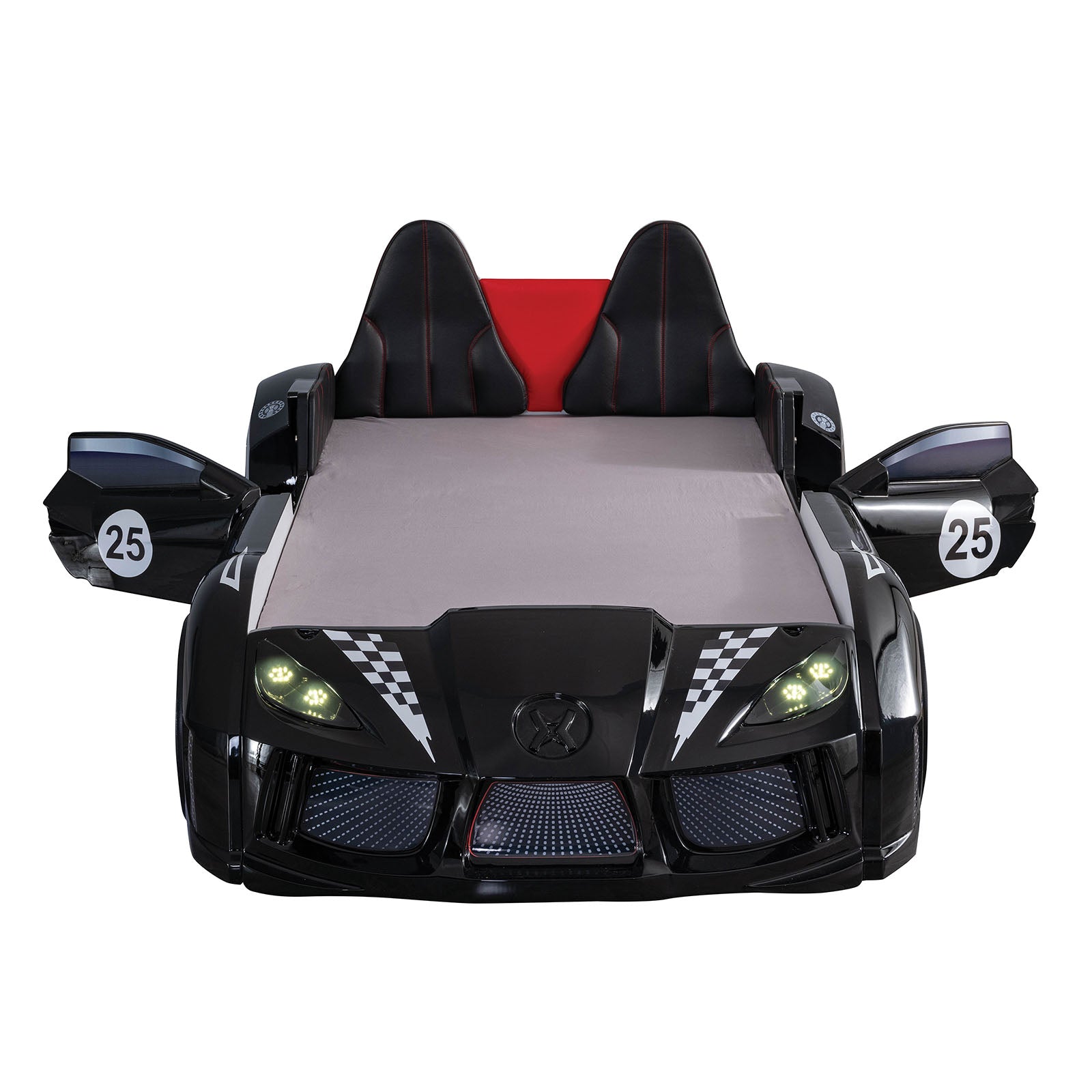 Black Race Car Bed for Kids - Twin Size