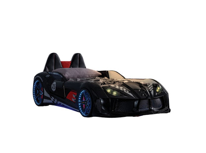 Black Race Car Bed for Kids - Twin Size