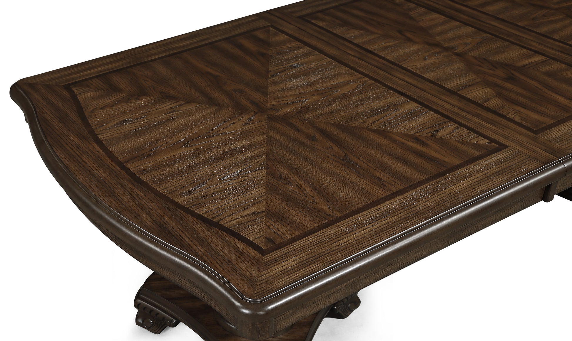 Formal Rectangular Dining Table - 9 Piece Set, Seats 8, 18" Extendable Leaf