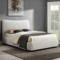 1pc Beautiful Full Size Platform Bed Beige Chenille Upholstery Solid Rubberwood Contemporary Bedroom Furniture