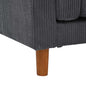 Dark Gray Corduroy 3 Seat Sofa - Modern Style for Living Room