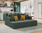 Full Compressed Corduroy Upholstered Double Chaises Loveseat - No Assembly Needed