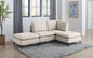 Linen Upholstered Modular Sectional with Metal Legs