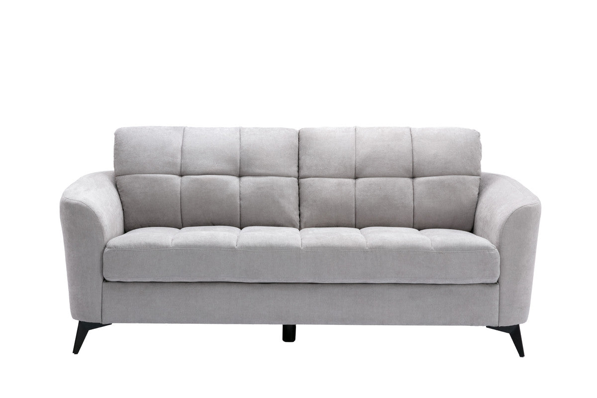 Light Gray 5 Seat Sofa Loveseat Set for Living Room