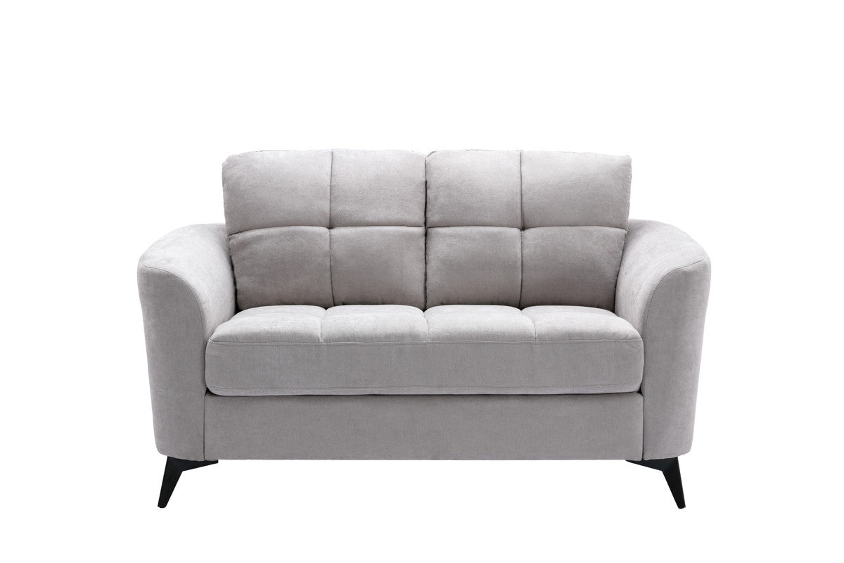 Light Gray 5 Seat Sofa Loveseat Set for Living Room