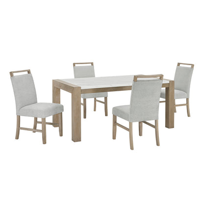 Light Oak Dining Table Set - 6 Chairs