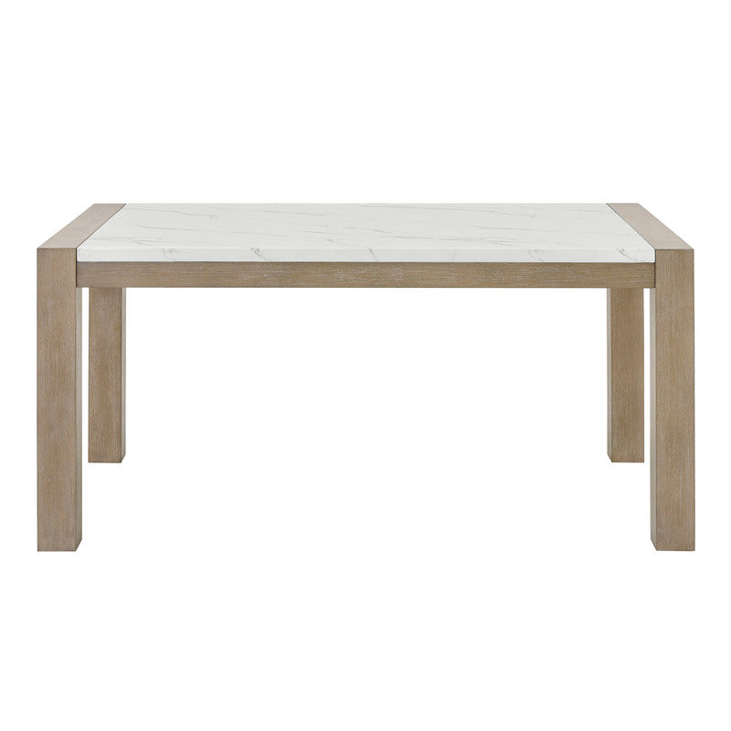 66" Light Oak Dining Table Set with 6 Chairs