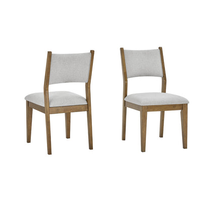 72" Brown Oak Dining Table with 6 Chairs - Modern Sled Base