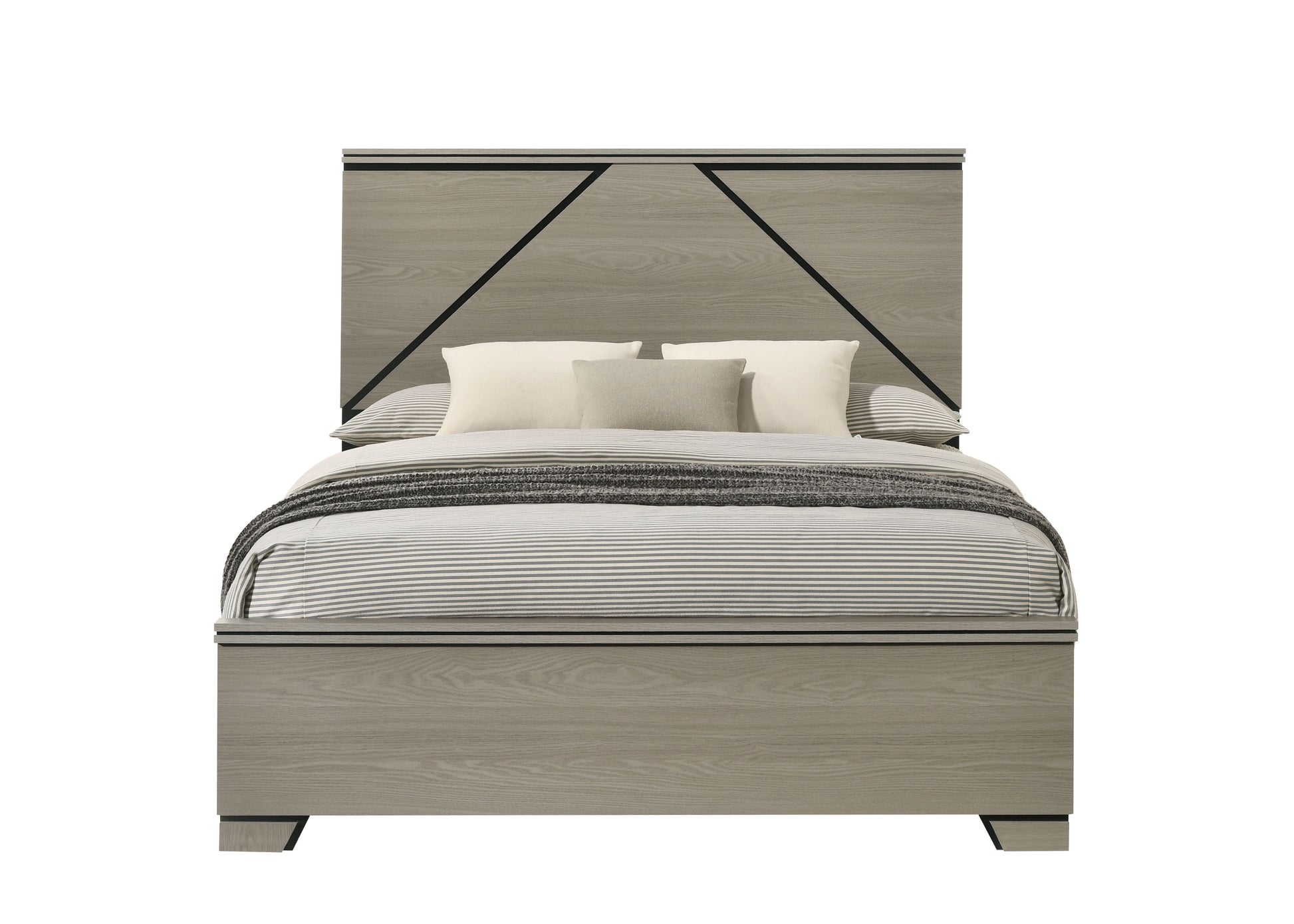 Joanna Weathered Gray Queen Bed w/LED