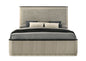 Travonte Gray Linen & Beige Eastern King Bed