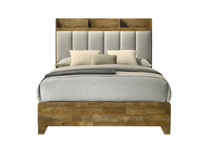 Garcia Light Aspen Brown Queen Bed w/USB
