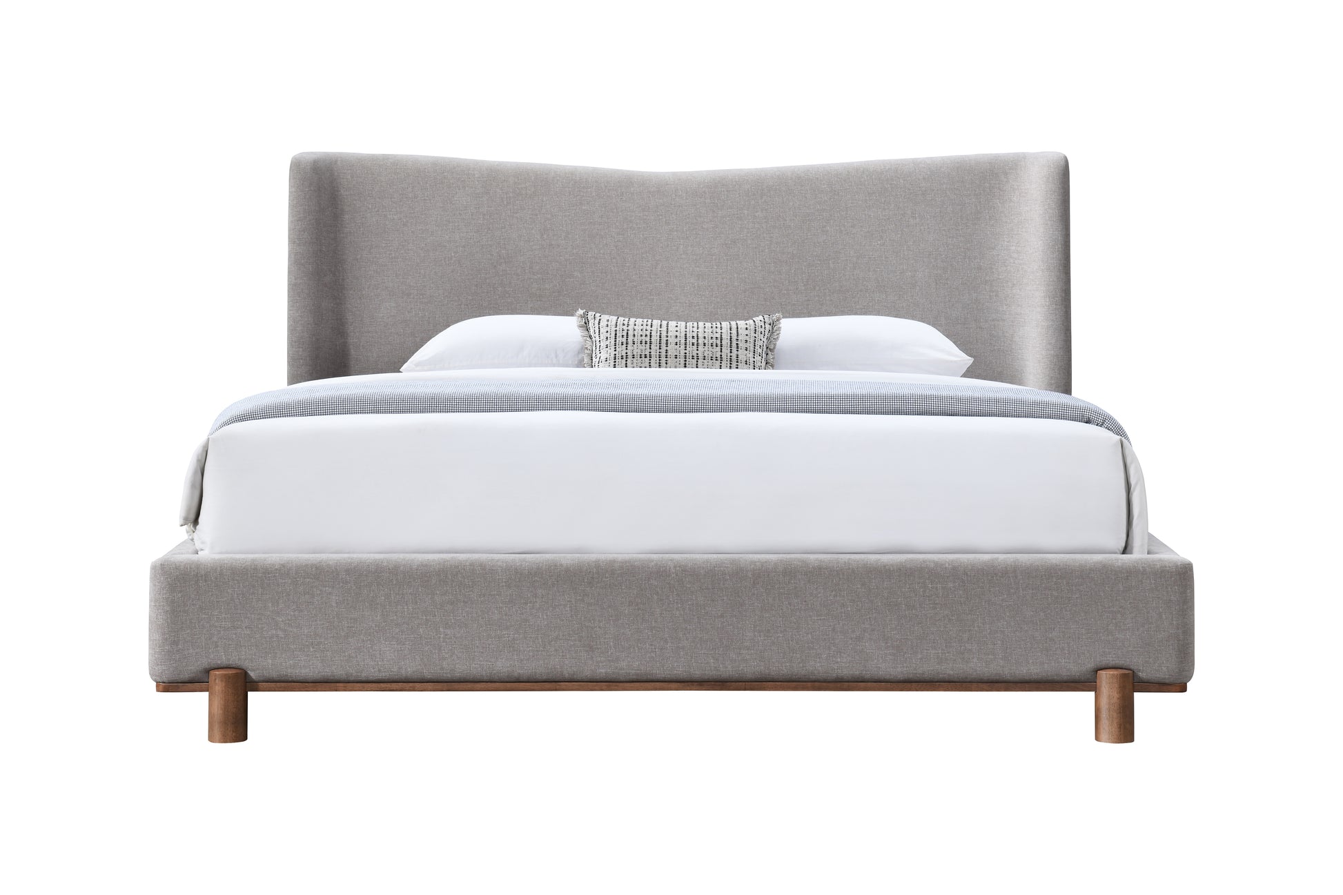 Melbourne Gray Chenille Queen Bed
