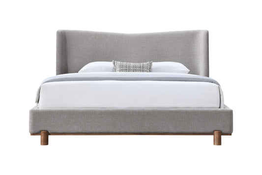 Melbourne Gray Chenille Queen Bed