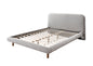 Cleo Gray Boucle Queen Bed