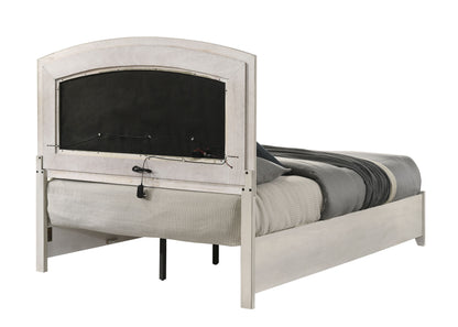 Ramondi Queen Bed - Antique White Storage Bed