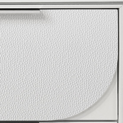 Tarian Queen Bed - White Boucle & Pearl White Storage
