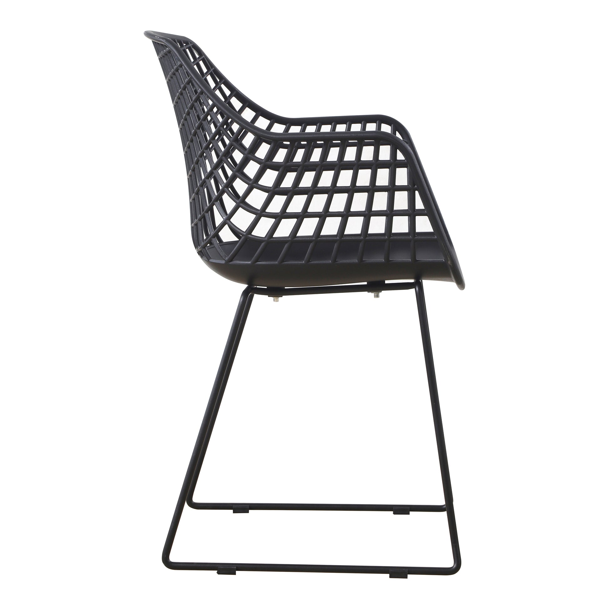 Black Polypropylene Accent Chair - Outdoor Dining Chair