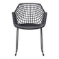 Accent Chair, Polypropylene, Powder-Coated Steel Legs, Black