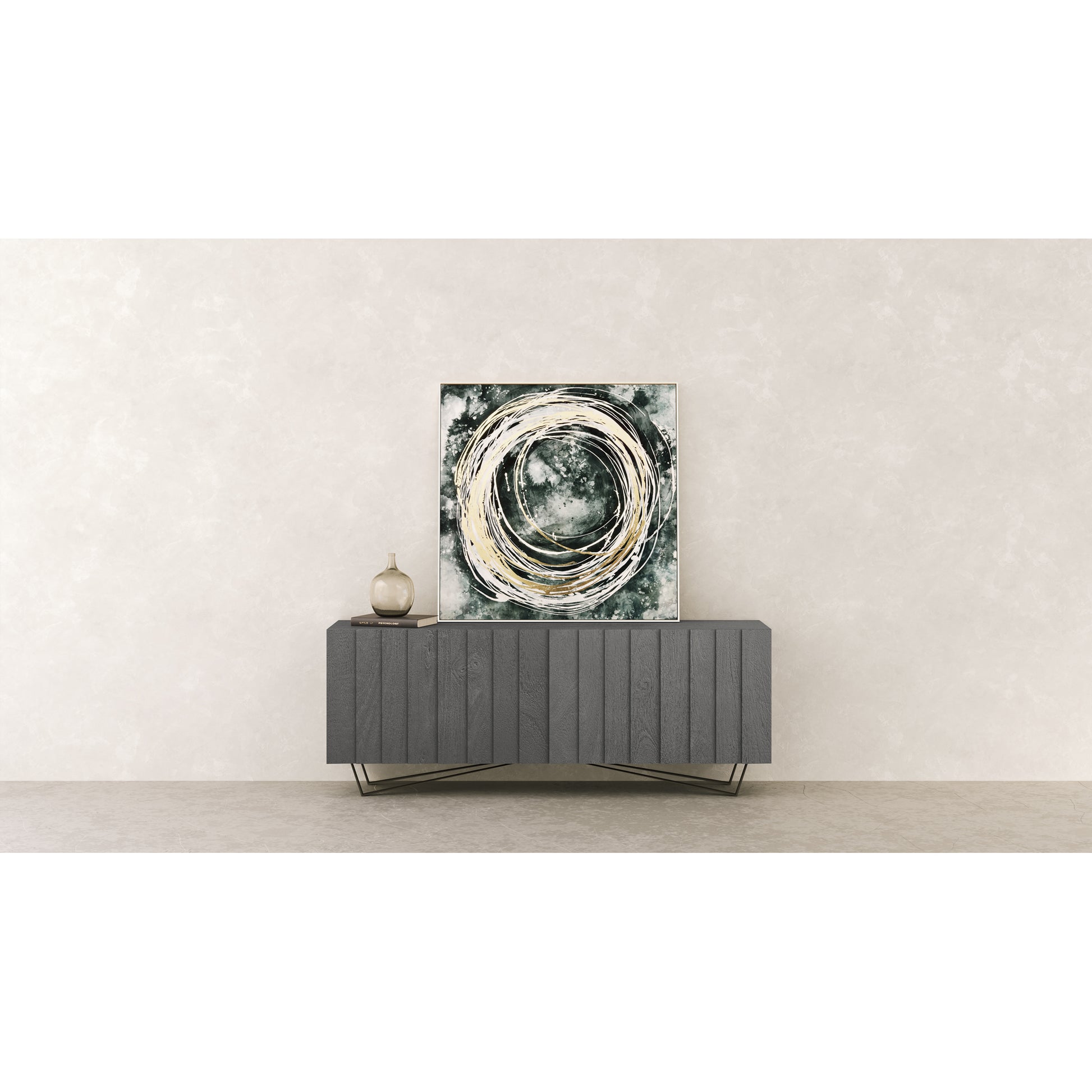 Grey Mango Wood Sideboard with Iron Legs - 71" Server