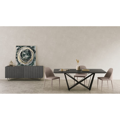 Grey Mango Wood Sideboard with Iron Legs - 71" Server
