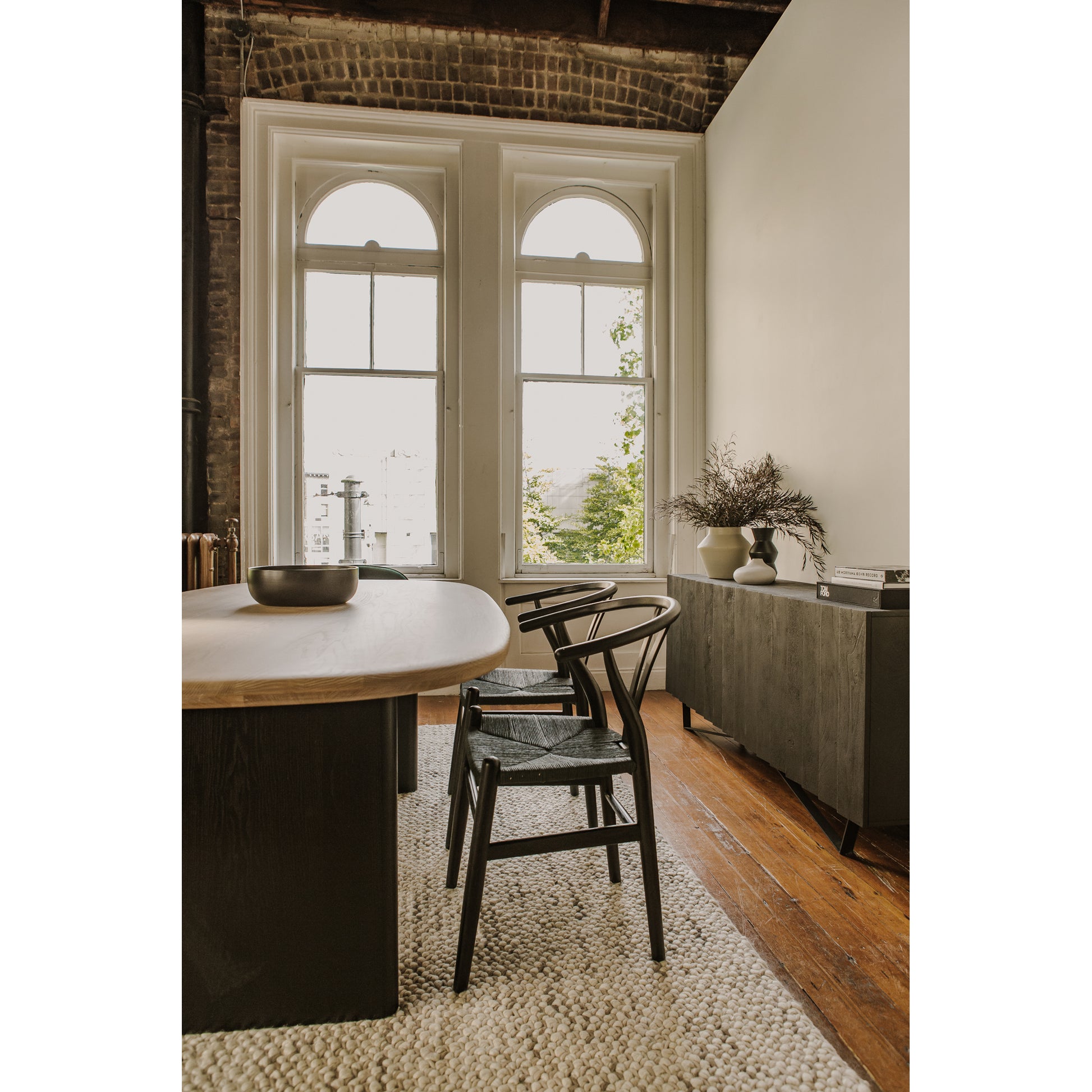 Grey Mango Wood Sideboard with Iron Legs - 71" Server