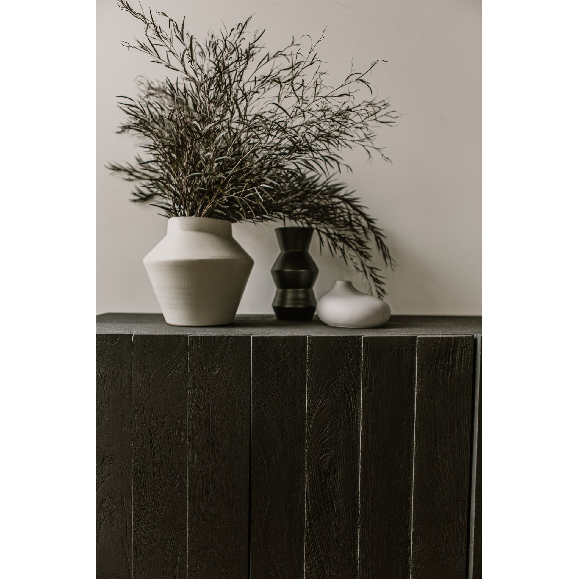 Grey Mango Wood Sideboard with Iron Legs - 71" Server