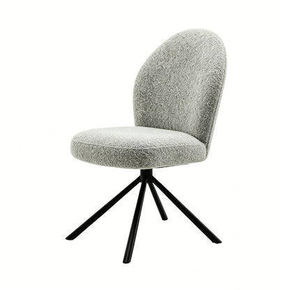 Gray Swivel Side Chair Set - 2 Piece Dining or Office Chair