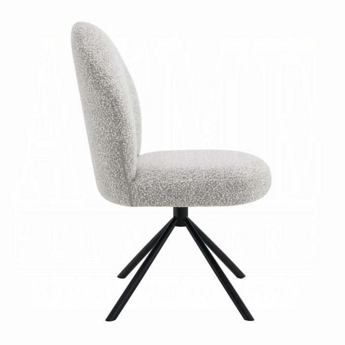 Gray Swivel Side Chair Set - 2 Piece Dining or Office Chair
