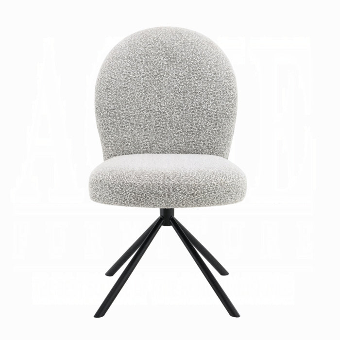 Gray Swivel Side Chair Set - 2 Piece Dining or Office Chair