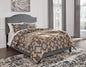 Modern Upholstered Platform Bed Frame with Linen Fiber Headboard, Padded Panel Headboard, Durable Wooden Slat Support System, No Box Spring Needed, Sturdy Quiet Noise-Reducing Design, Easy Assembly