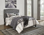 Modern Linen Fiber Upholstered Platform Bed Frame with Padded Headboard, Strong Wooden Slat Support, No Box Spring Required, Sturdy Construction, Clean Contemporary Bedroom Style, Easy Assembly