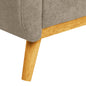 29.9" Khaki Polyester Loveseat Sofa - Mid Century Style