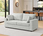 Modern 71" Upholstered Sofa with Deep Cushions & Removable Pillows