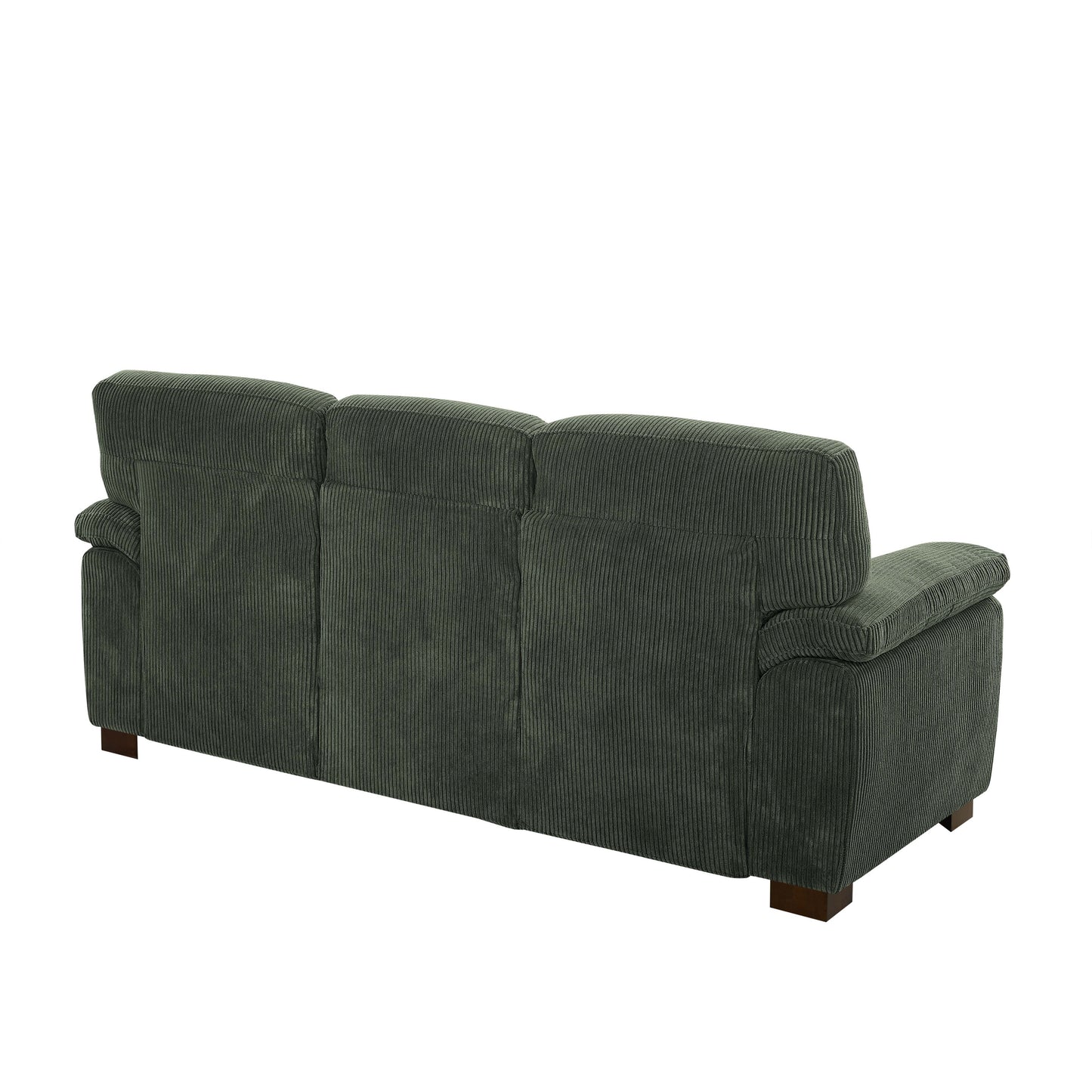Antique Green Corduroy 3 Seat Sofa for Living Room