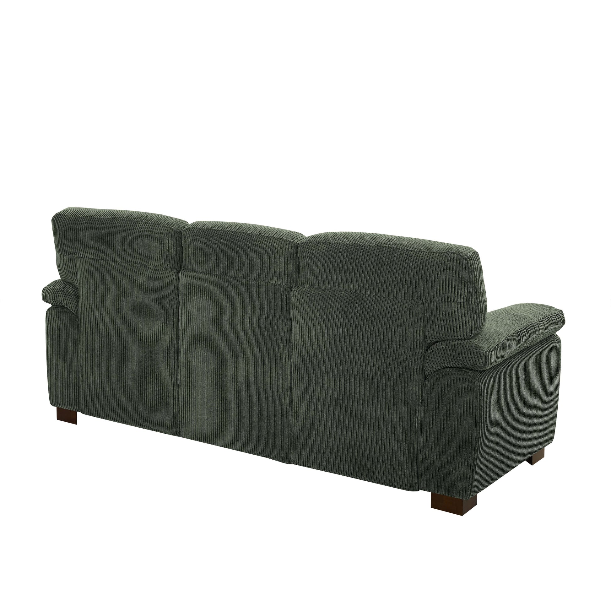 Antique Green Corduroy 3 Seat Sofa for Living Room