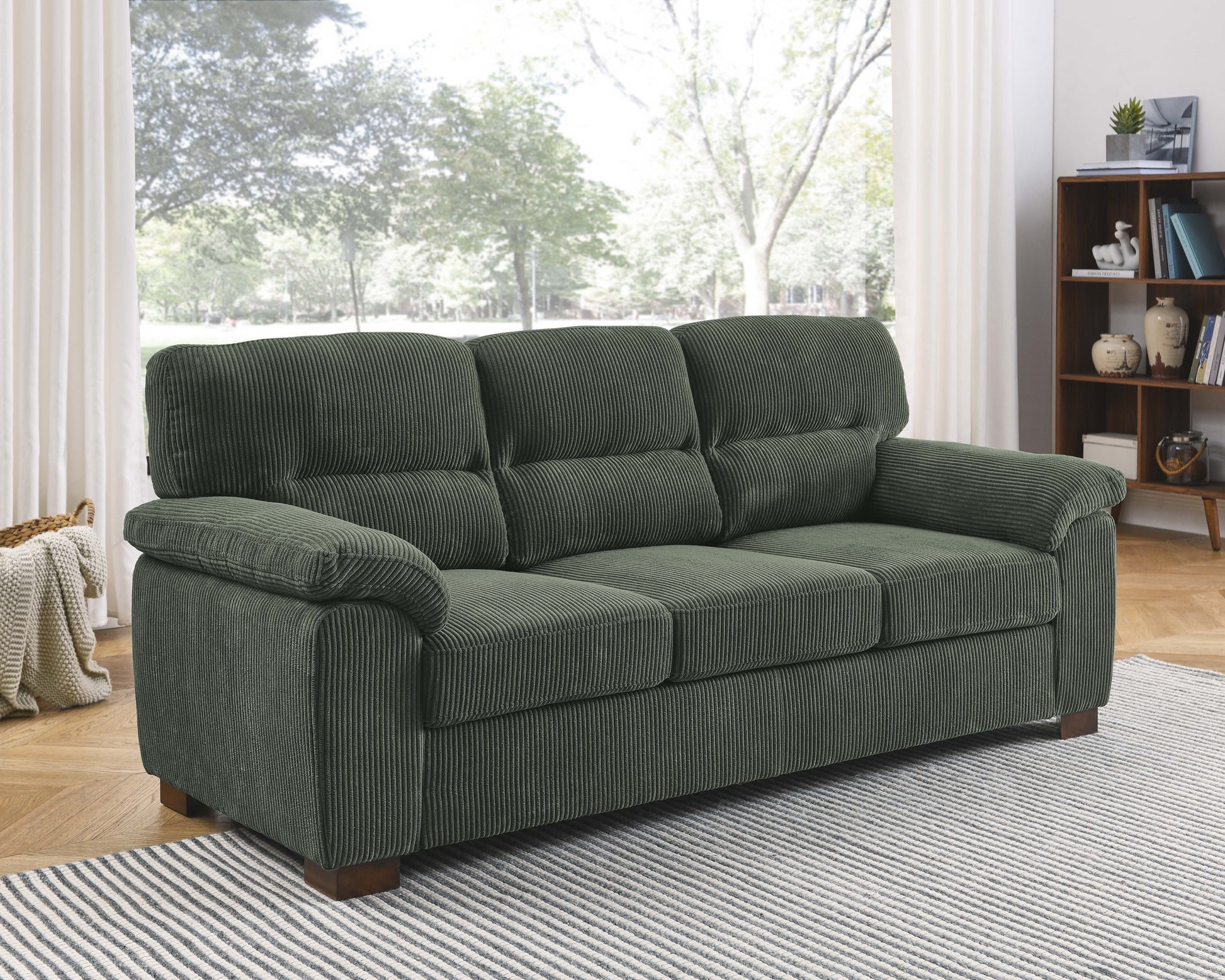 Vintage Three‑Seat Sofa