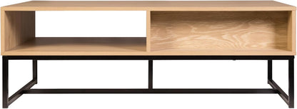 Black Wood TV Stand - 47" Modern Entertainment Center
